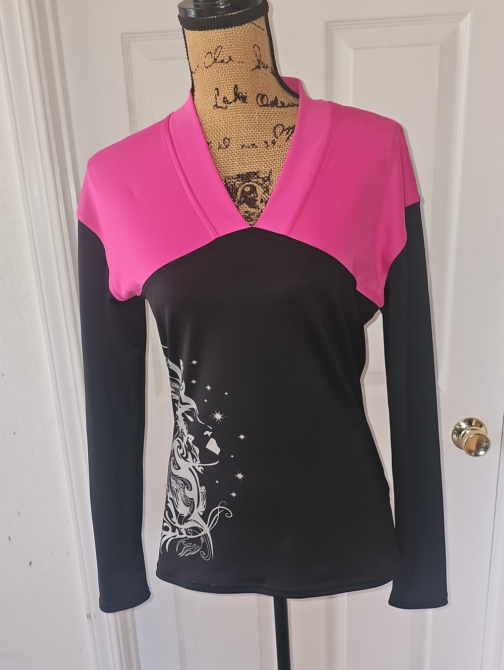 Skirt Sports Long Sleeve Fitness V- Neck Top